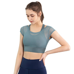 Yoga Clothes Women Gym Sports T-Shirt Slimming Tops