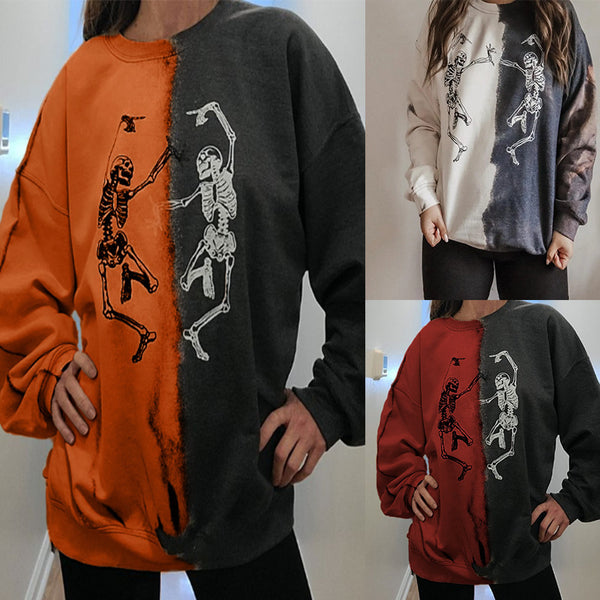 Fashion Women's Wear Printing Color Contrast Loose