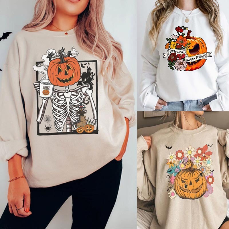 Halloween Fashion Women's Wear Letter Print Top