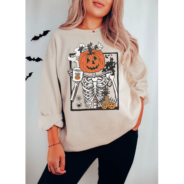 Halloween Fashion Women's Wear Letter Print Top