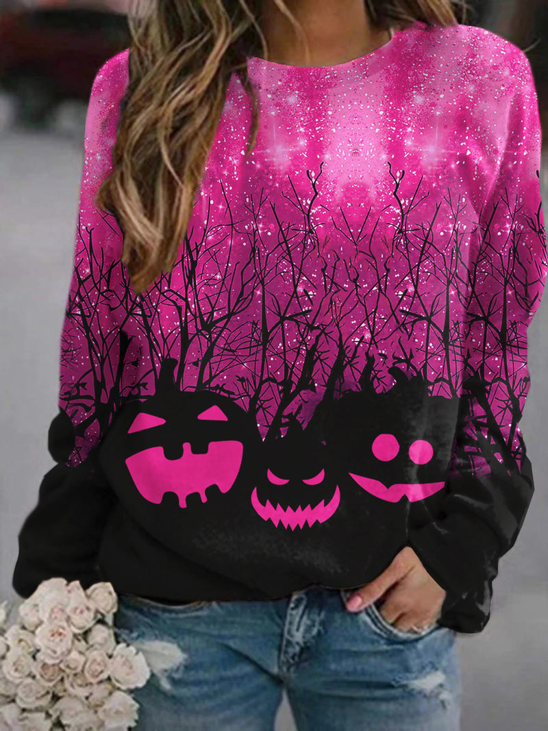 Printed Casual Long Sleeve Pullover Hoodie